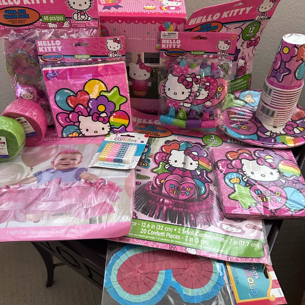 Hello Kitty Party Decorations - Pink and Blue